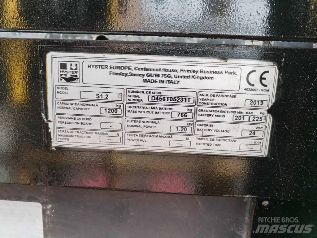 Hyster S 1.2 Ročni električni viličar