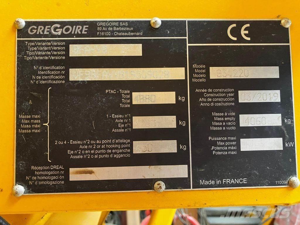 Gregoire G3.220 Stroji za trganje grozdja