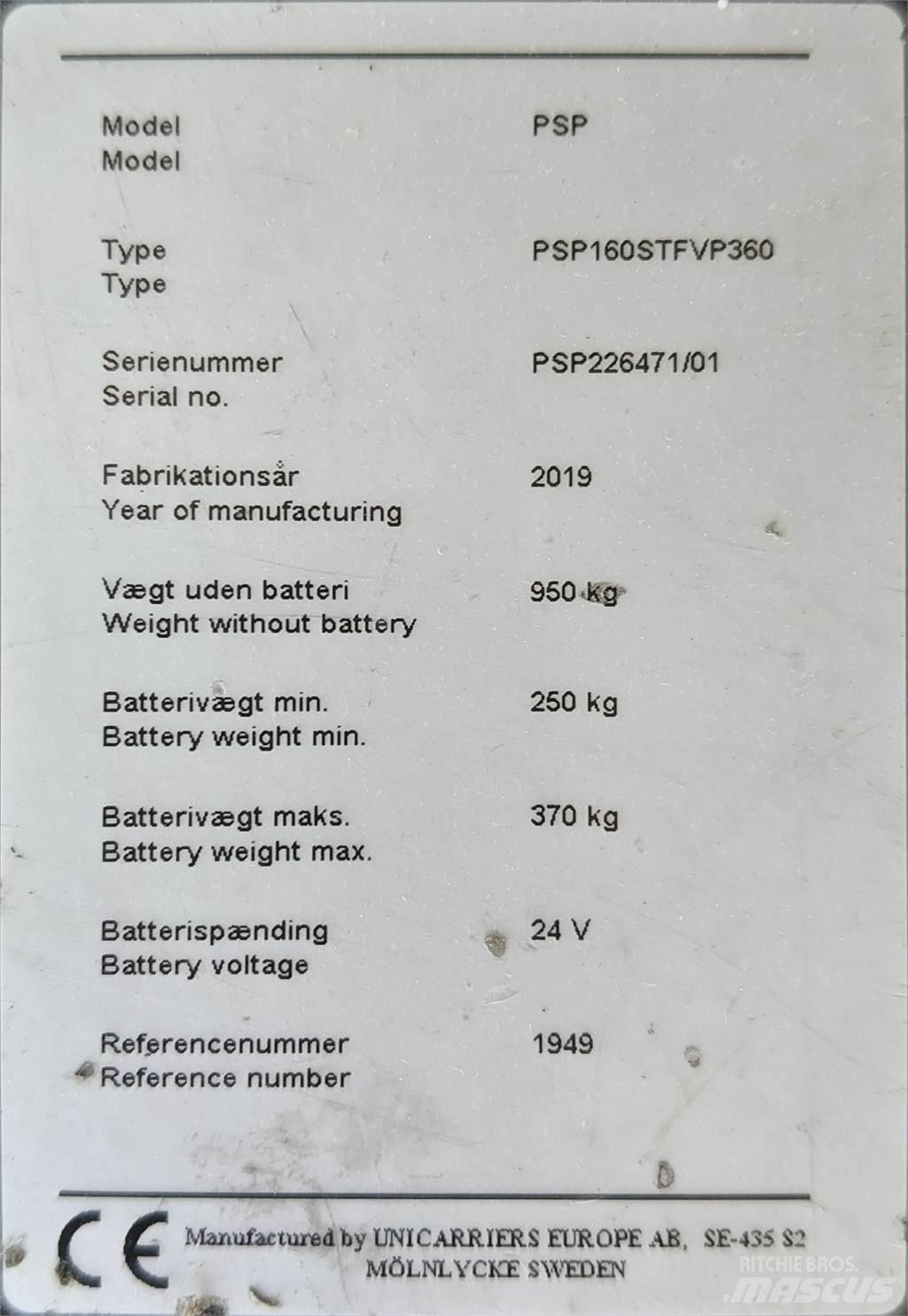 Atlet PSP160 Električni nizko dvižni viličar s stojiščem