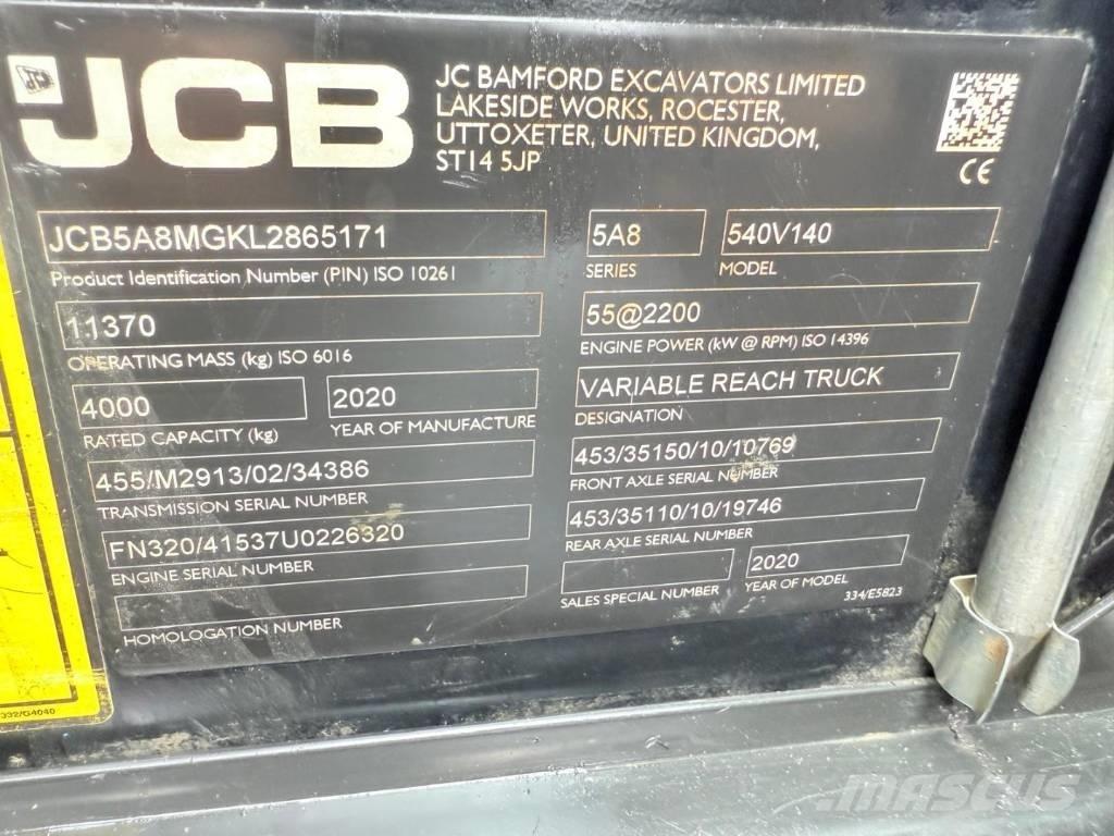JCB 540-140 Teleskopski viličarji