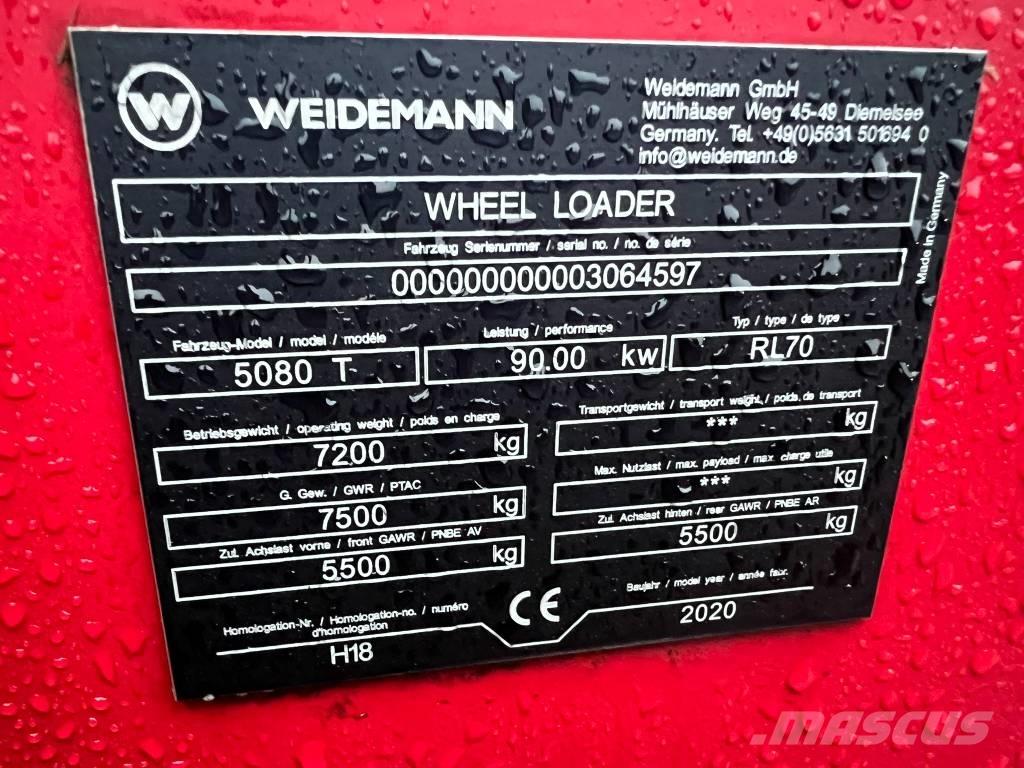 Weidemann 5080T Teleskopski kolesni nakladalci