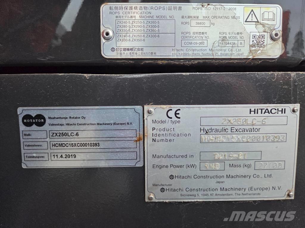 Hitachi ZX 250 LC-6 Bagri goseničarji