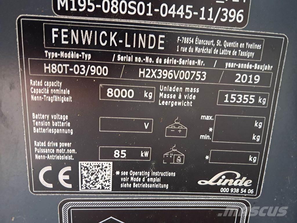 Linde H80T/03-900 Plinski viličarji