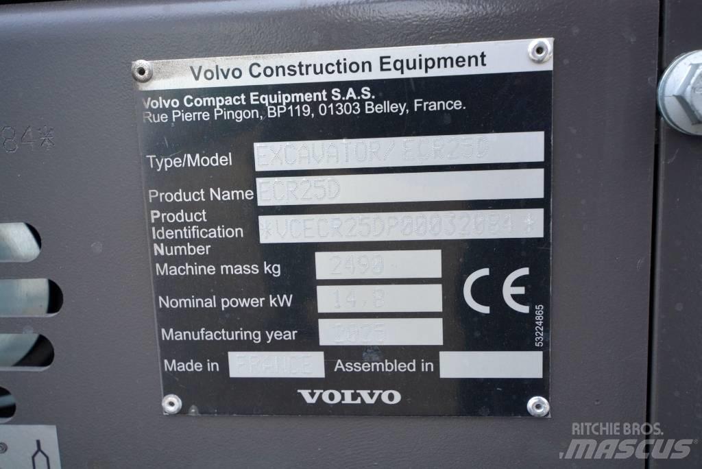Volvo ECR 25 D Mini bagri <7t