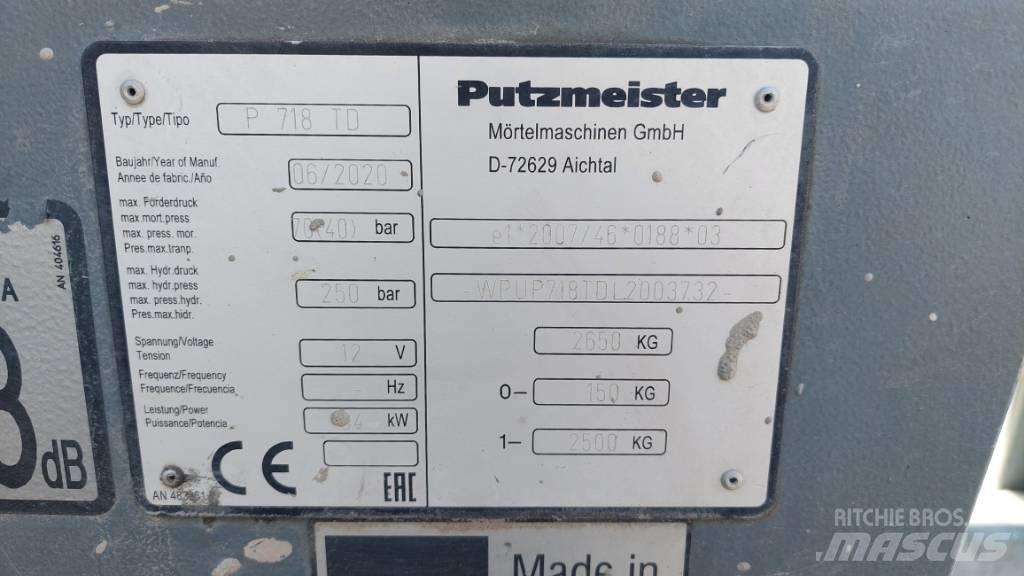 Putzmeister P 718 TD Kamionske črpalke za beton