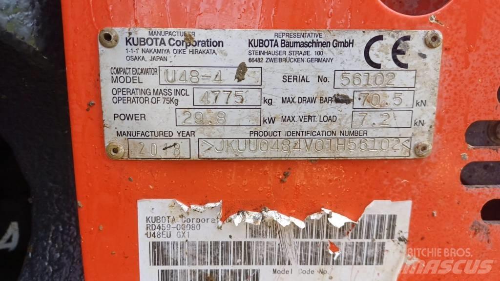Kubota U 48-4 Mini bagri <7t