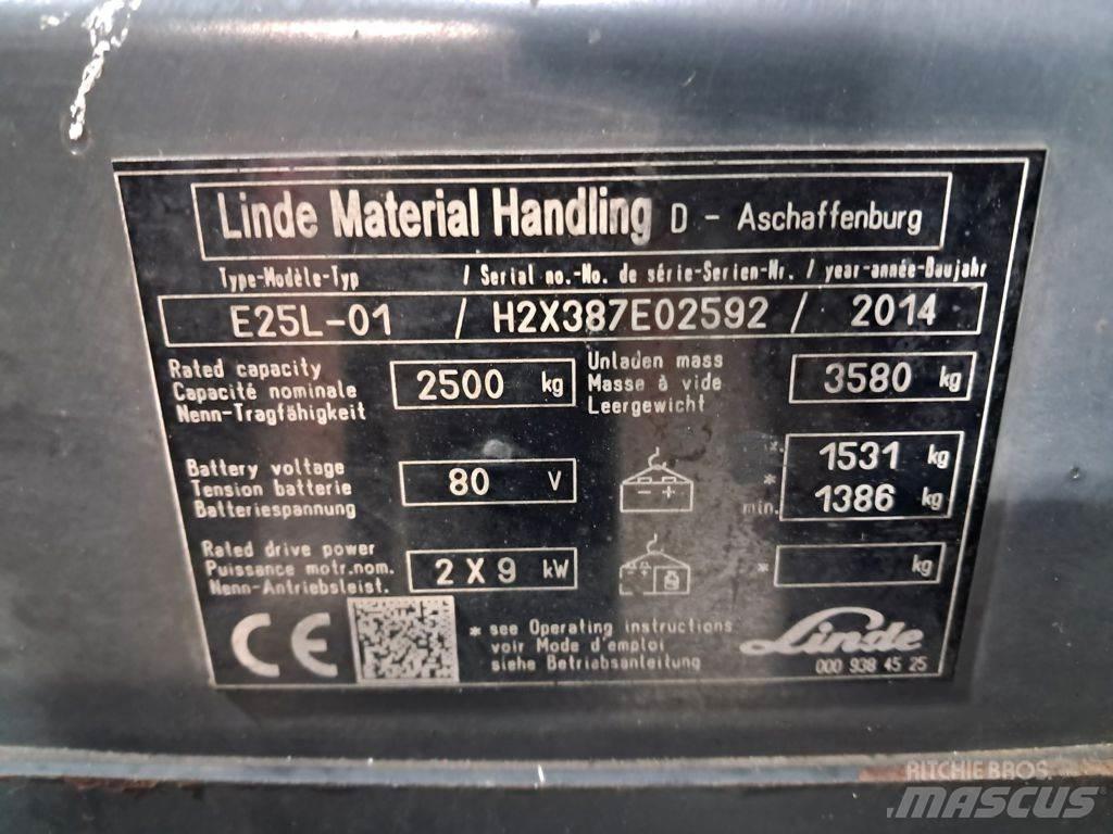Linde E25L-01 Električni viličarji