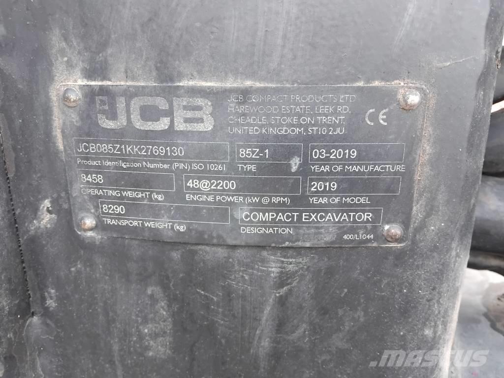 JCB 85 Z Mini bagri <7t