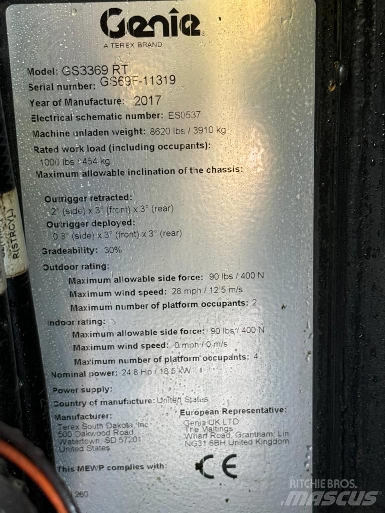 Genie GS3369 RT Škarjaste dvižne ploščadi