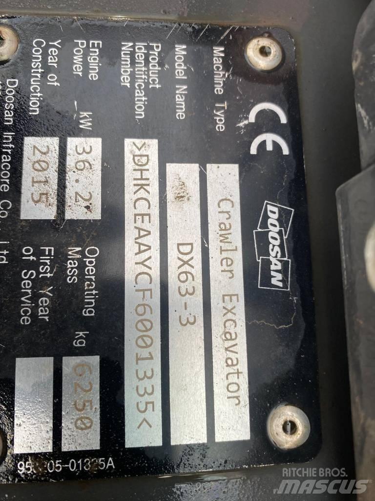 Doosan DX 63-3 Mini bagri <7t