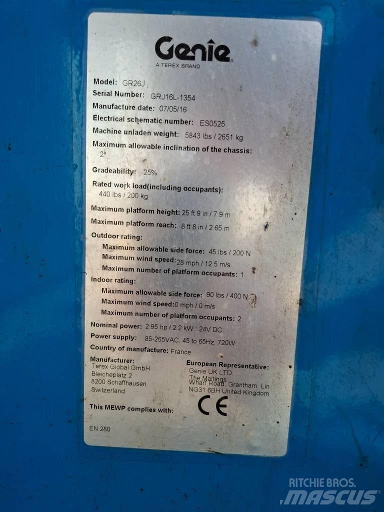 Genie GR 26 J Vertikalna dvigala