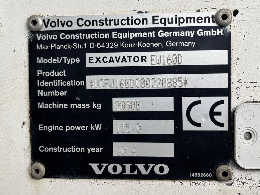 Volvo EW 160 D Bagri na kolesih