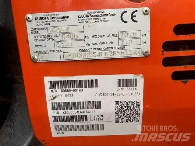 Kubota U 55-4 Mini bagri <7t