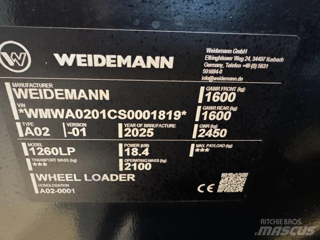 Weidemann 1260 LP Večnamenski nakladalci