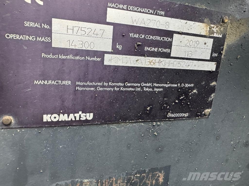 Komatsu WA 270-8 Kolesni nakladalci