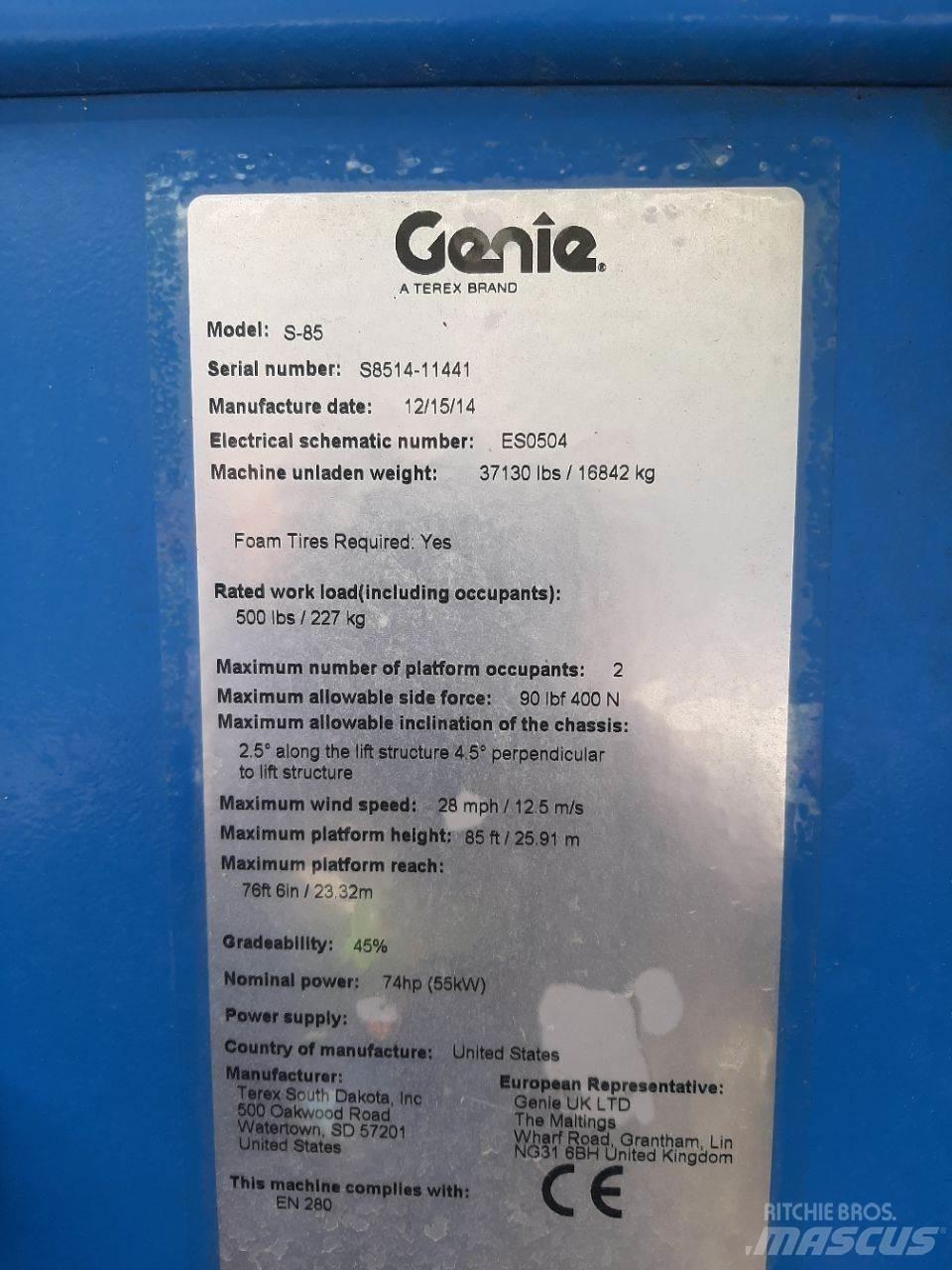 Genie S85 Teleskopske dvižne ploščadi