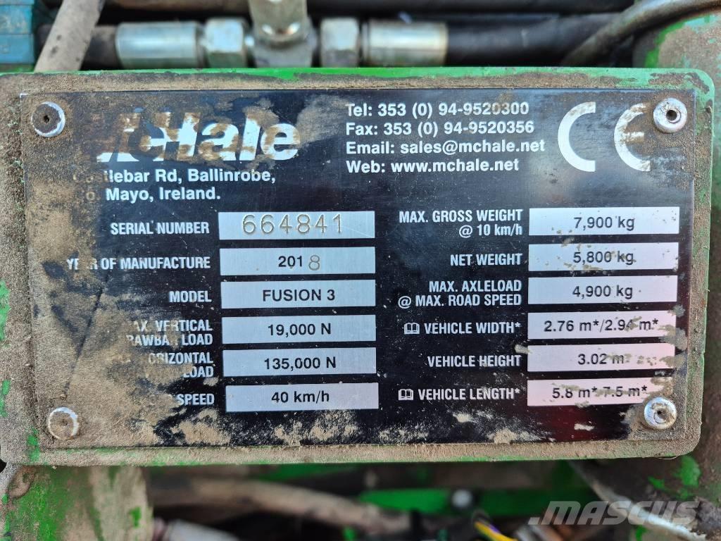 McHale Fusion 3 Balirke (okrogle bale)