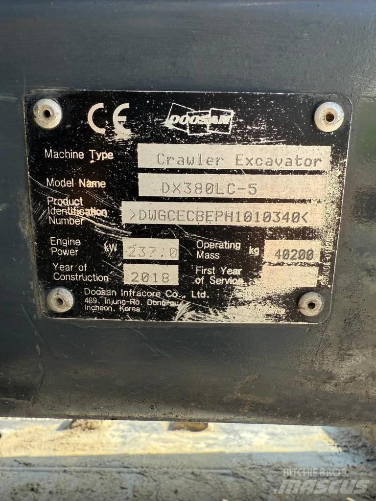 Doosan DX 380 LC-5 Bagri goseničarji