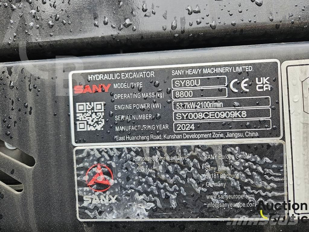 Sany SY80U Midi bagri 7t – 12t
