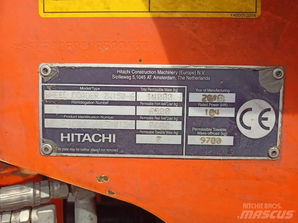 Hitachi ZW150 Kolesni nakladalci