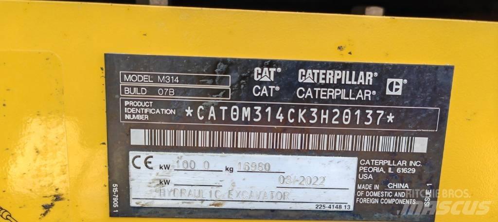 CAT 314 Bagri na kolesih