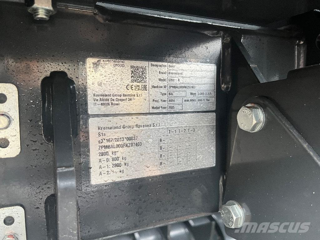 Kverneland 6350R Balirke (okrogle bale)