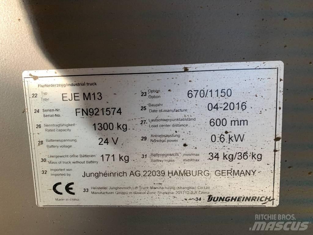 Jungheinrich EJE M13 Električni nizko dvižni viličar
