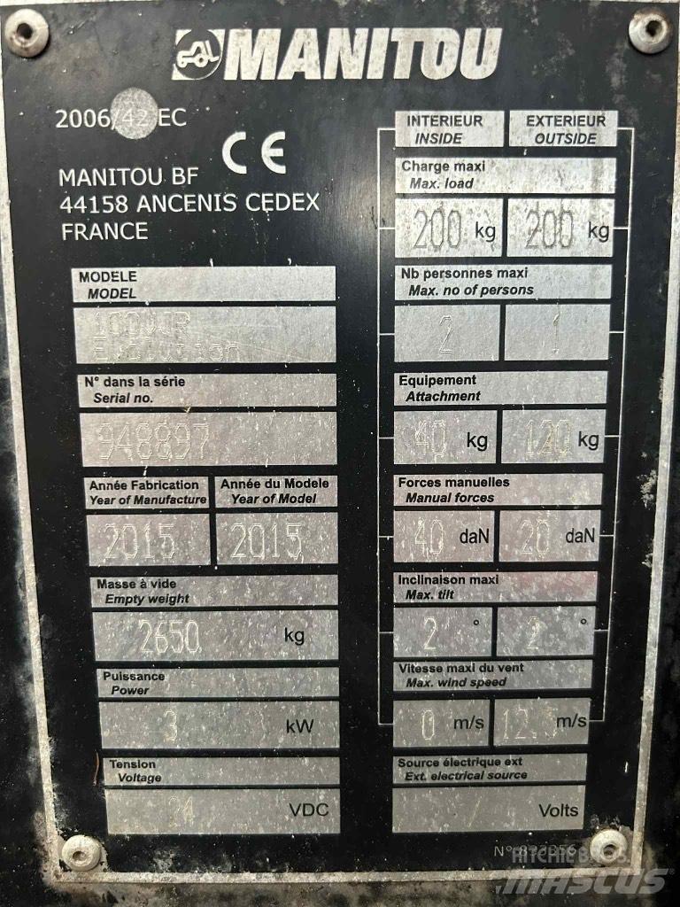 Manitou 100 VJR Vertikalna dvigala