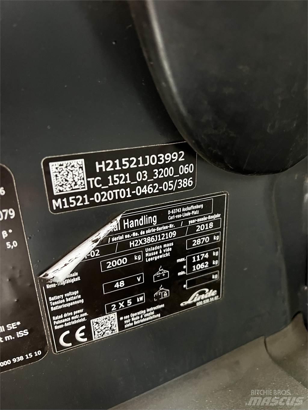 Linde E20PH Električni viličarji
