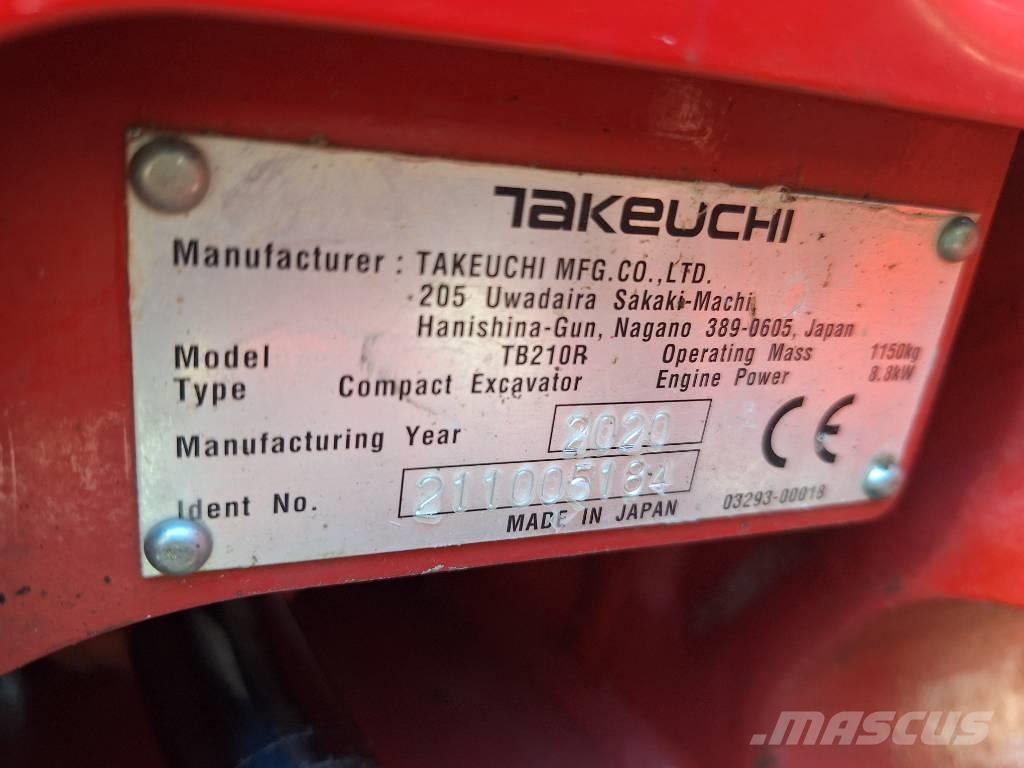 Takeuchi TB 210 R Mini bagri <7t