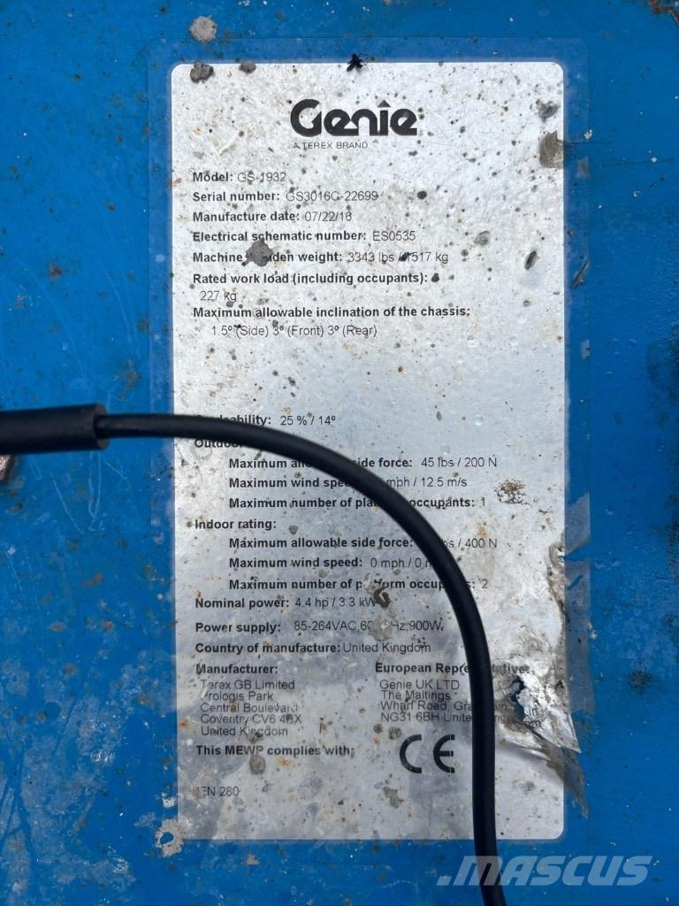 Genie GS 1932 Škarjaste dvižne ploščadi