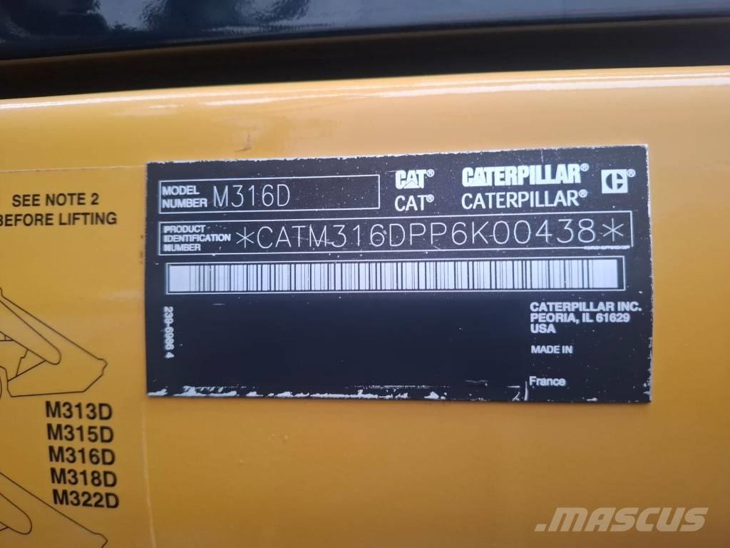 CAT M 316 D Bagri na kolesih