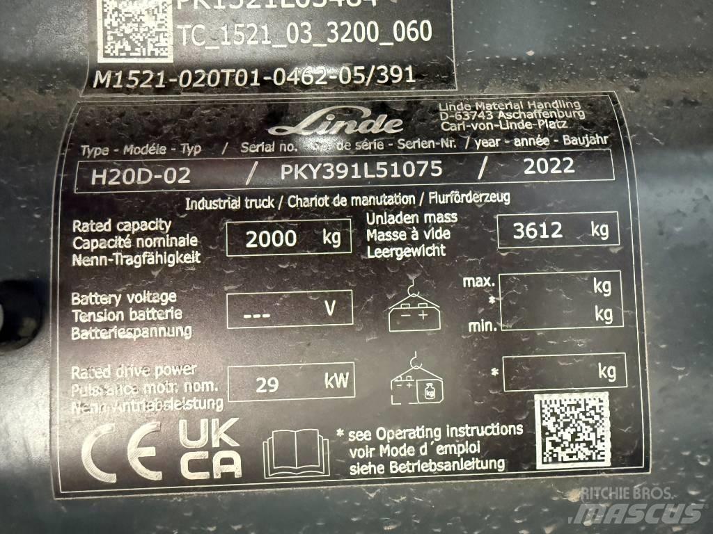 Linde H20D/391-02 Dizelski viličarji