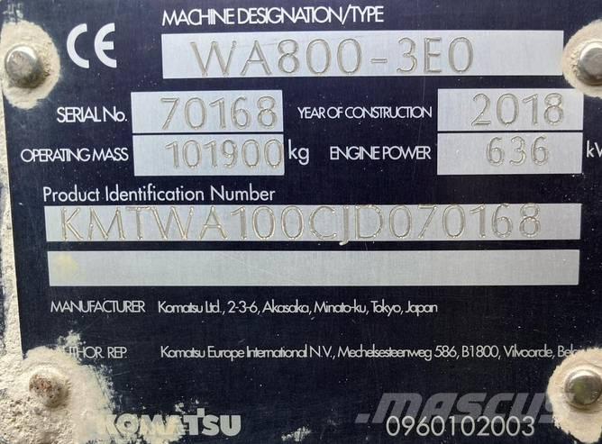 Komatsu WA 800-3 Kolesni nakladalci