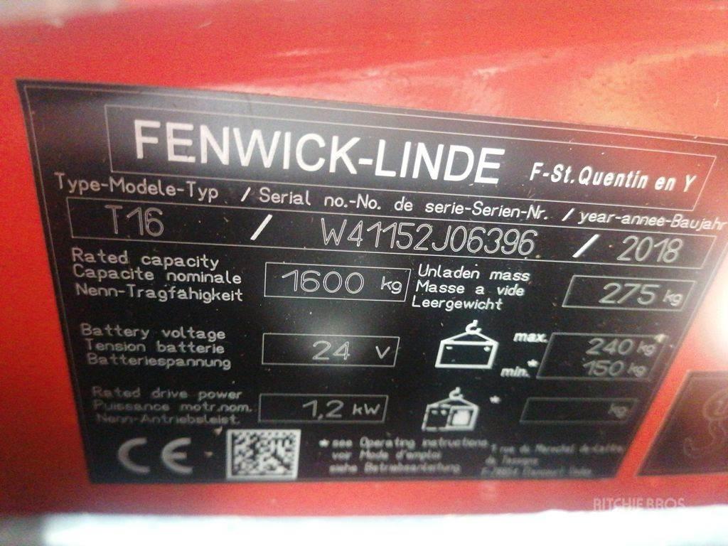 Linde T16 Električni nizko dvižni viličar