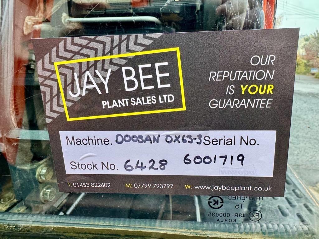 Doosan DX 63 R Mini bagri <7t