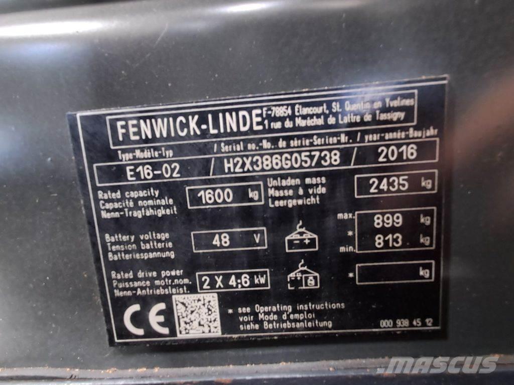 Linde E16-02 Električni viličarji