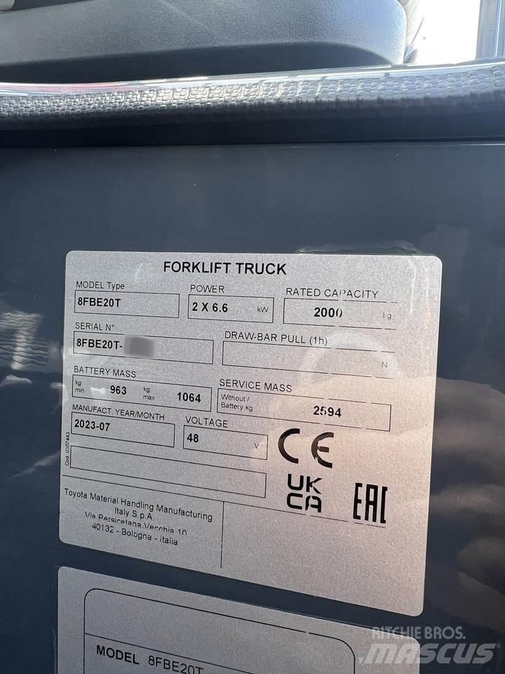 Toyota 8FBE20T Električni viličarji