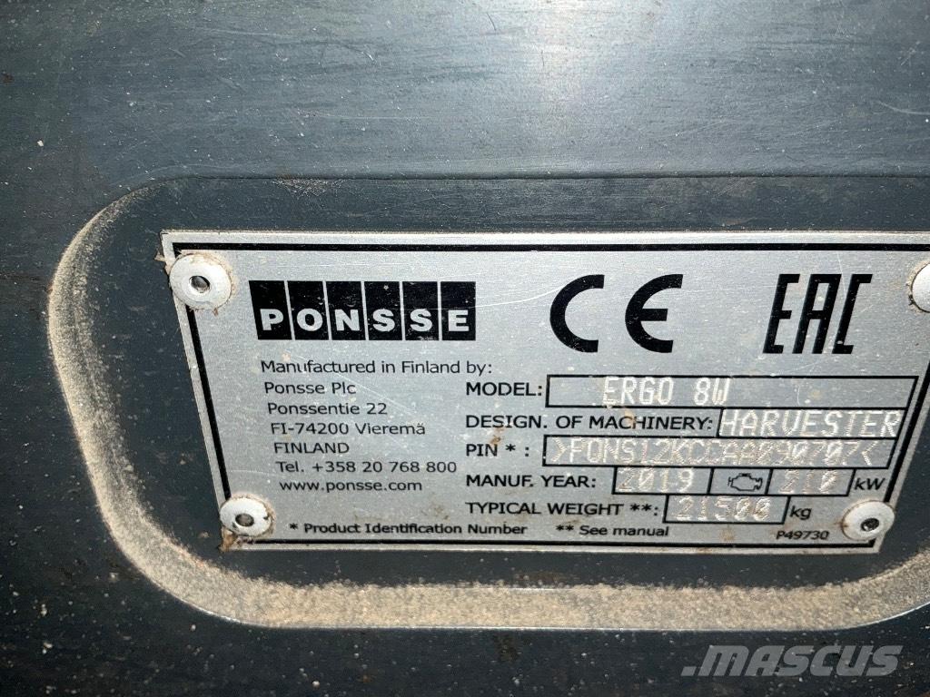 Ponsse ERGO 8W Harvesterji