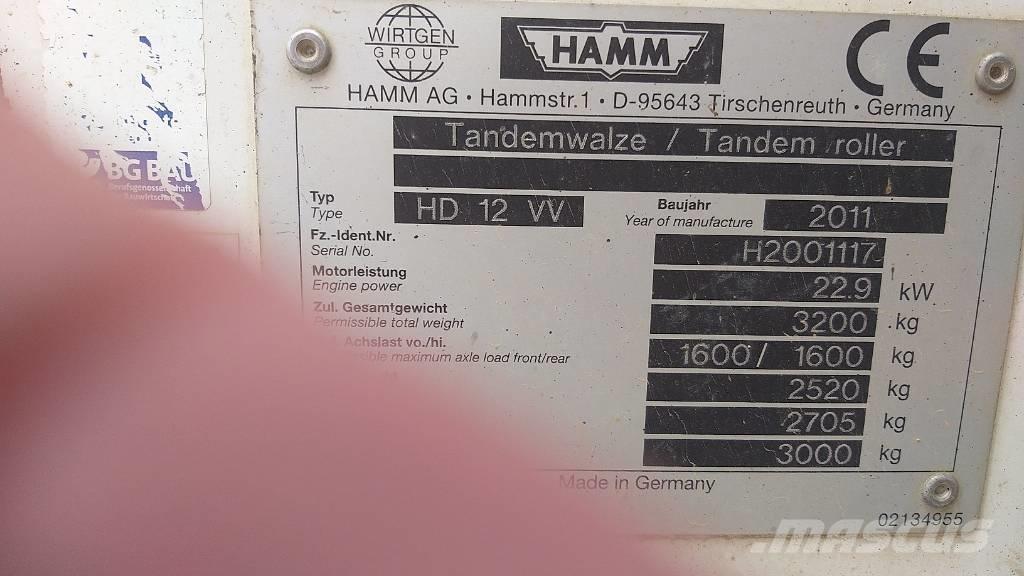 Hamm HD 12 VV Dvojni valjarji