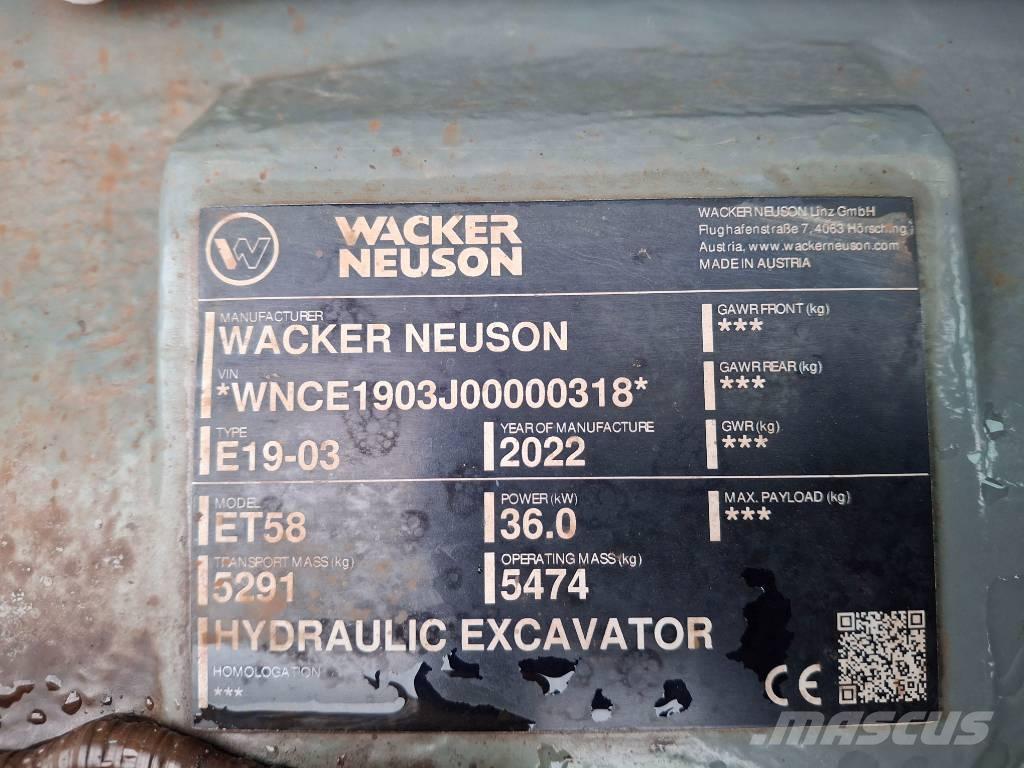 Wacker Neuson ET58 Bagri goseničarji