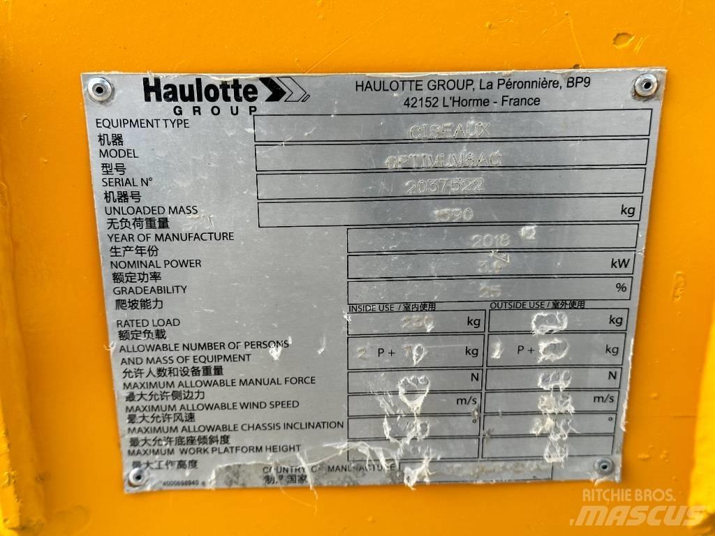 Haulotte OPTIMUM 8 Škarjaste dvižne ploščadi