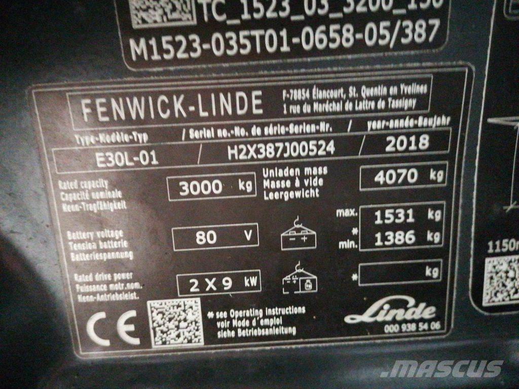Linde E30L-01 Električni viličarji