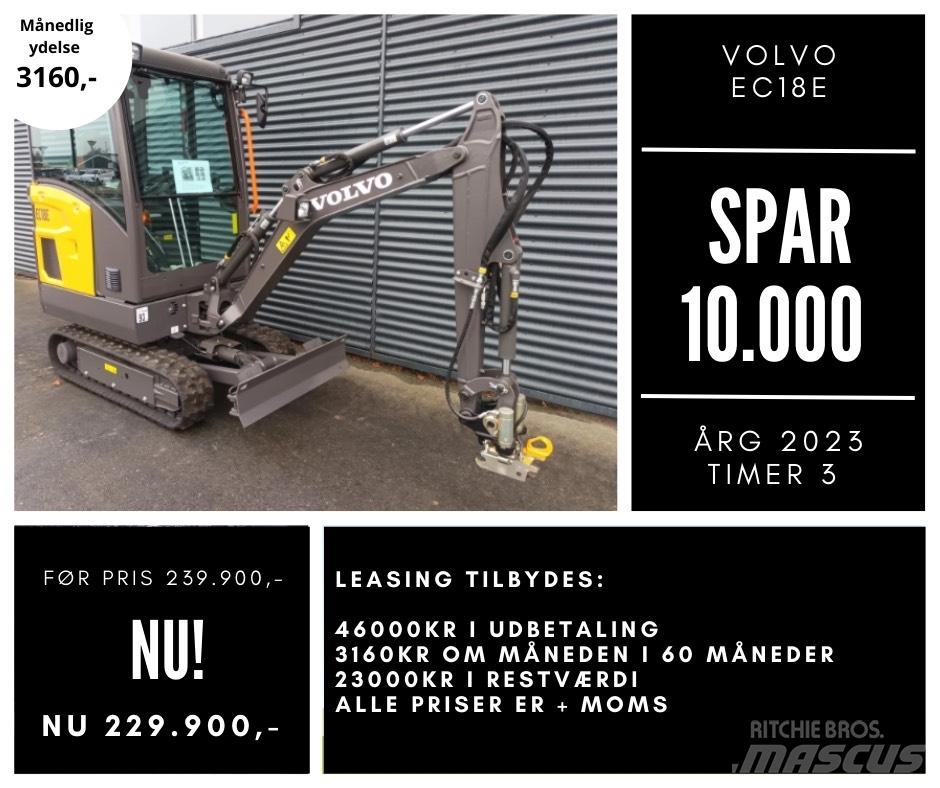 Volvo EC 18 E Mini bagri <7t