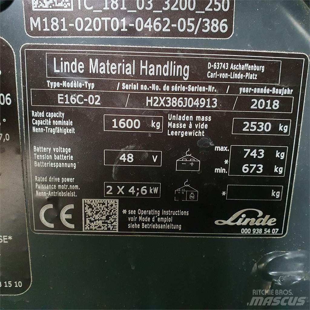 Linde E16C Električni viličarji