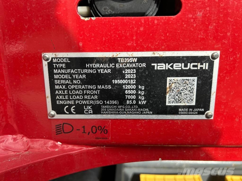 Takeuchi TB 395 W Bagri na kolesih