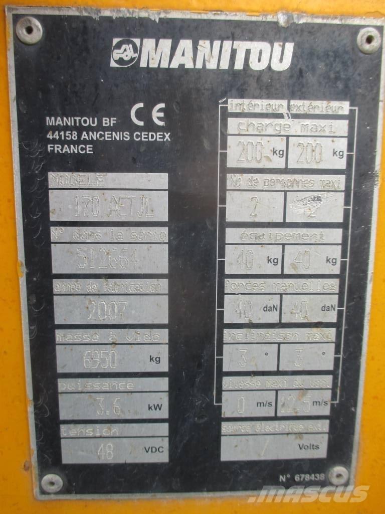 Manitou 170 AETJL Zglobne dvižne ploščadi