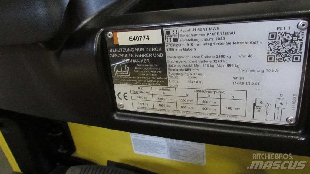 Hyster J1.6XNT MWB Električni viličarji