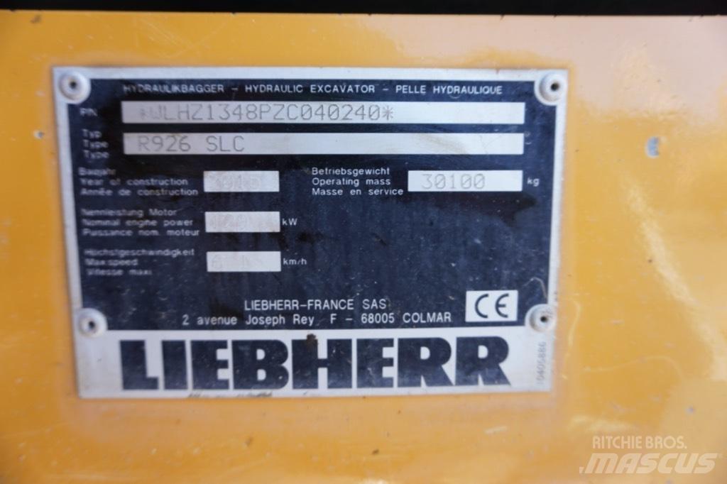 Liebherr R 926 SLC Bagri goseničarji