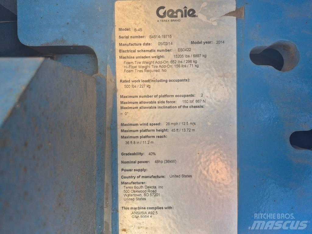 Genie S 45 Teleskopske dvižne ploščadi